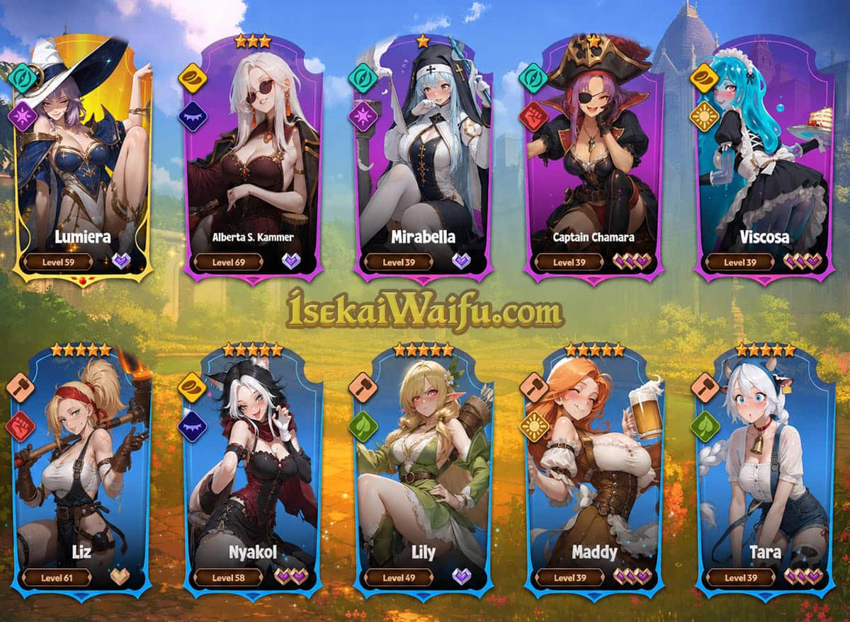 Collection of recruitable waifus